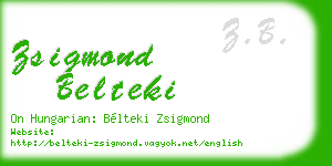 zsigmond belteki business card