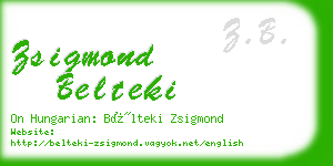 zsigmond belteki business card